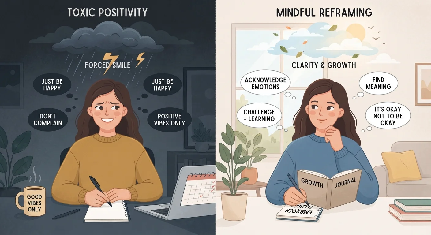 Cognitive Reframing vs. Positive Thinking: Not the Same Strategy